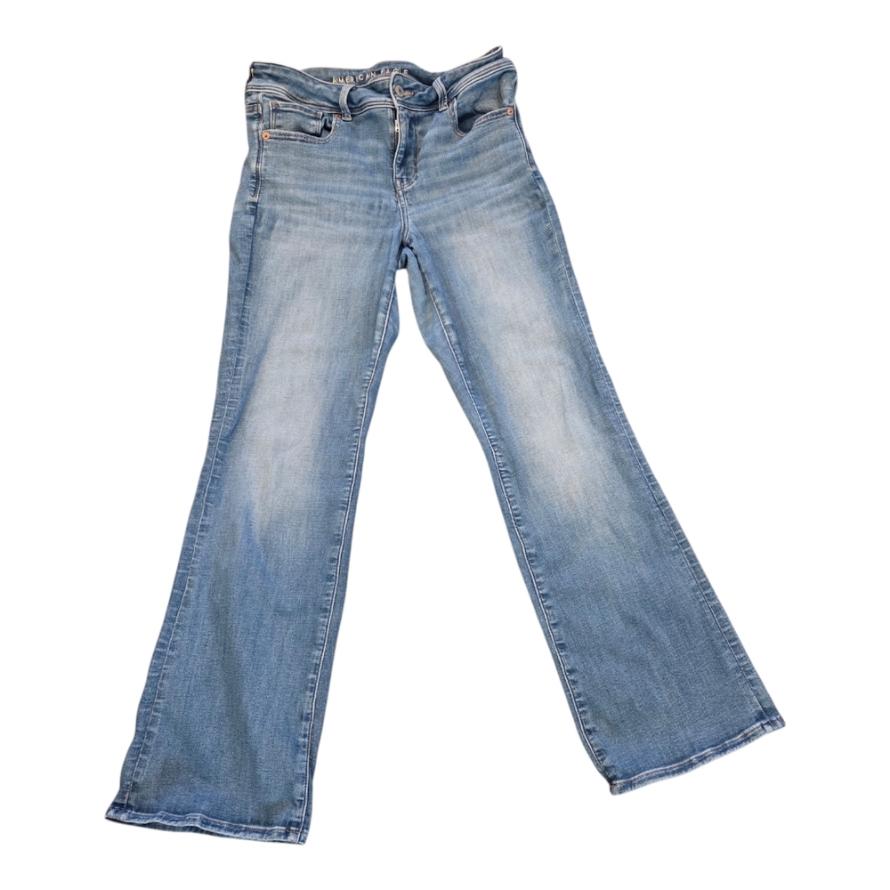 American Eagle Outfitters Light Blue Kick Boot Next Level Stretch Jeans